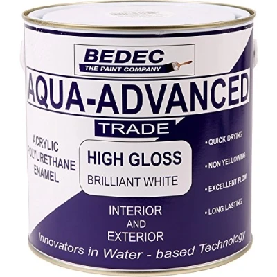 Image of Bedec 1 Litre Aqua Advanced Gloss Brilliant White