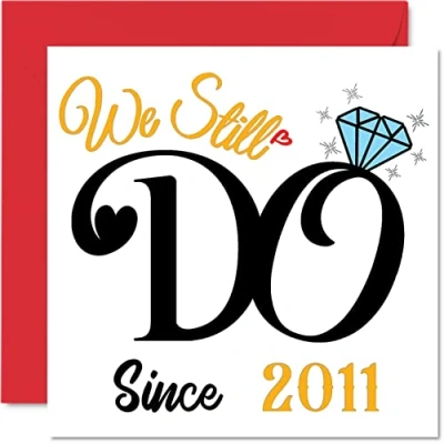Image of 13th Anniversary Card for Husband Wife We Still Do Since 2011 I Love You Gifts, Happy Wedding Cards Partner, 145mm x Greeting Thirteenth Anniversaries