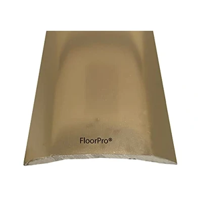 Image of Self Adhesive Floor Cover Trim Door Bar Covers Laminate/Wood/LVT Stick Down Transition Threshold Strip Joins Flooring/Fills The Gap (9ft (2.7metre) Length, Bronze)