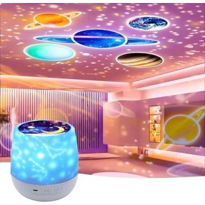 Image of Silvotek Kids Night Light Projector Star with USB Cable, 360 Degree Rotation Lamp Bedroom Best Gifts for 7 Sets of Film