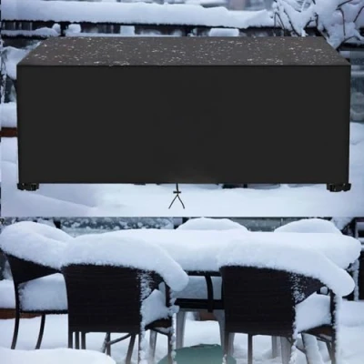 Image of Patio Furniture Cover Garden Table Covers Waterproof Weatherproof 70x70x50cm/LxWxH Tear Resistant Oxford Outdoor Chair Rectangular Windproof