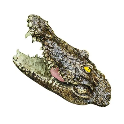 Image of Eventualx Floating Crocodile Head Open Mouth Water Decoy for Garden pond heron ponds accessories ornaments outdoor