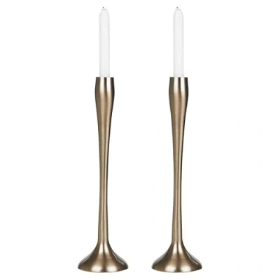 Image of URBNLIVING 26/31cm Tall Metal Candle Taper Stand Holder Candlesticks Set for Candlelight Dinner Table Centrepiece Mantel Wedding Decorative Decor Christmas Party Housewarming Gift (2x Gold large)