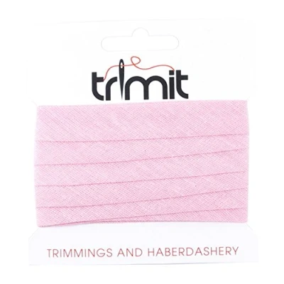 Image of Inastri Cotton Bias Binding 14/4/4mm Colour Pink 35 3m, 100%, 13 x 11 2 cm