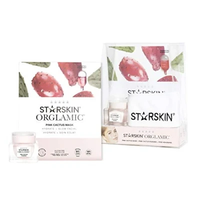Image of STARSKIN THE ORGLAMIC COLLECTION SET 3PCS, 15ML PUDDING + PINK CACTUS MASK TERRY HEADBAND