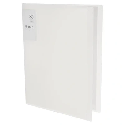 Image of M&amp;G 30 Pocket Binder with PP Plastic Sleeves A4(White), Art Portfolio Folder Clear Sheet Protectors, Display 60 Pages for Organizing Documents, 310x235x20mm