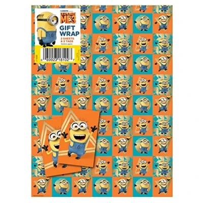 Image of Despicable Me3 Gift Wrap 2 Sheets and Tags