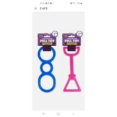 Image of World of pets Strong Rope Tug Toy for Dogs (Pink)