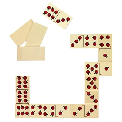 Image of goki 56716 Domino Game, Ladybirds, Mixed