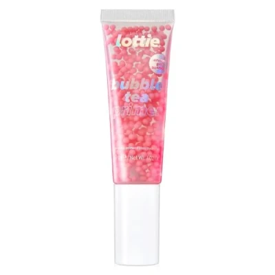 Image of Lottie London Bubble Tea Primer Hydrating Face Primer, Gel based Long wear Gripping Infused with Niacinamide, Aloe Vera &amp; Vitamin B5, Nourishing