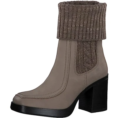 Image of MARCO TOZZI Women&#039;s 2 25362 41 Boot Heel, Taupe Nubuck, 5