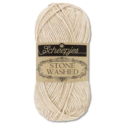 Image of Frida&#039;s Wollhaus Scheepjes 50 g Stone Washed Knitting Crochet Silky Soft Wool Yarn 36 Colours (831 Axinite)