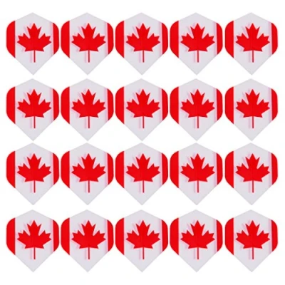Image of SM SunniMix 20 Pieces of Darts Flights for Professionals in The A National Flag, Canada
