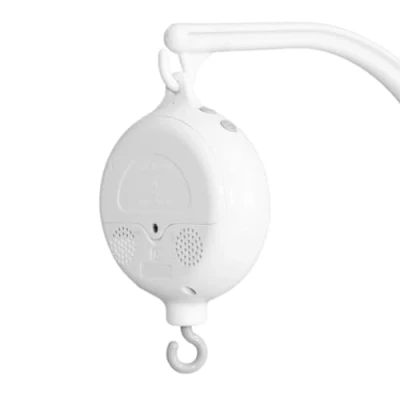 Image of Baby Crib Mobile Music Box Bedding Musical Bell 35 Sweet Melodies Battery Operated Portable with Rotating Hook Rotary Bed Toy for Shower Gifts