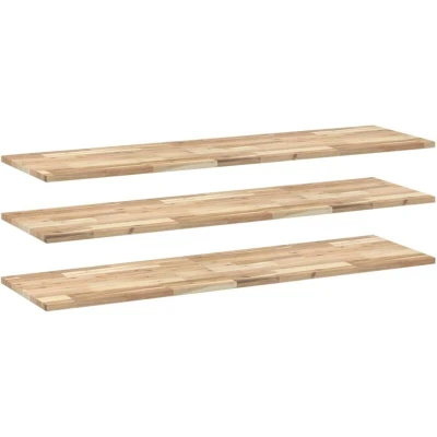 Image of vidaXL Floating Shelves 3 pcs 140x40x2 cm Untreated Solid Wood Acacia