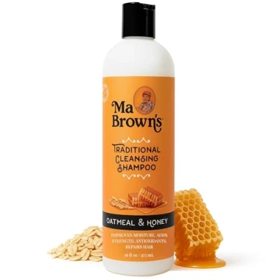 Image of Ma Browns Honey Oatmeal Cleansing Shampoo 16 fl oz, Repairs Hair &amp; Adds Antioxidants