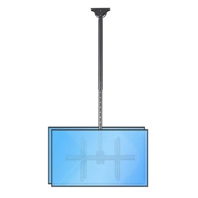 Image of StarTech.com Dual TV Ceiling Mount, Hanging 2 Screen VESA Pole Mount for 32 75&quot; Displays Height Adjustable Telescopic