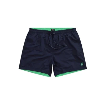 Image of JP 1880 Men&#039;s Big &amp; Tall Contrast Lined Quick Dry Swimming Trunks Navy Large 702532 70 L