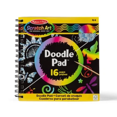 Image of Melissa &amp; Doug Scratch Art Magic Doodle Book for Kids Arts Crafts Drawing Pad Christmas 4+ years Gift Boy or Girl