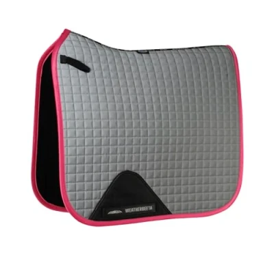 Image of WeatherBeeta Reflective Prime Dressage Saddle Pad, Silver/Pink, Full