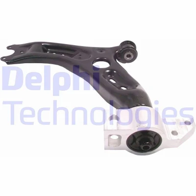 Image of 352516, 352538, 95511300, 95514537 Suspension Arm DELPHI TC2482 without ball joint Left, Lower Trailing Sheet Steel VOLKSWAGEN: GOLF 5, 6