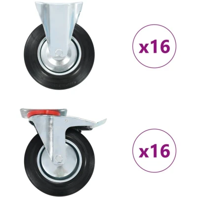 Image of vidaXL 32 pcs Casters 200 mm