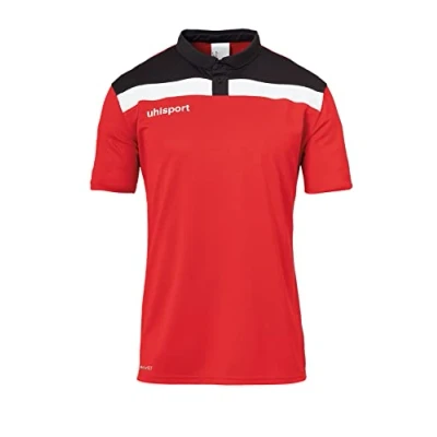Image of Uhlsport Offense 23 Polo Shirt Men&#039;s Red/Black/White, 4X Large