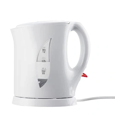 Image of Daewoo Cordless Electric Kettle SDA2486 1 Litre 1400W Plastic With Safety Locking Lid, Wide Easy Fill Opening, Power Indicator Light White