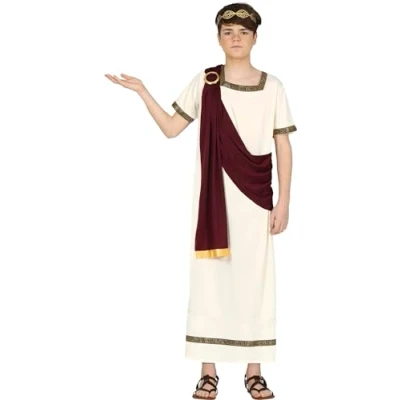 Image of FIESTAS GUIRCA Greek Fancy Dress Kids Roman Boy Costume Age 7 9 Years