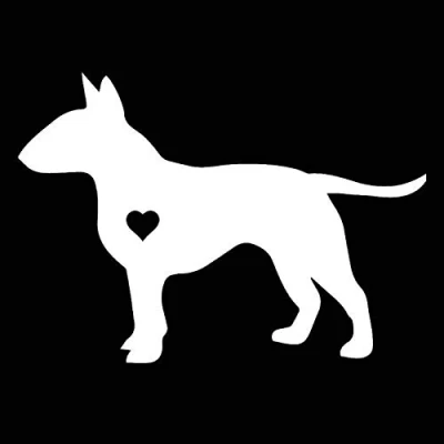 Image of SHMAZ 12CM*8.5CM Bull Terrier Car Sticker Window Decoration Black/Silver