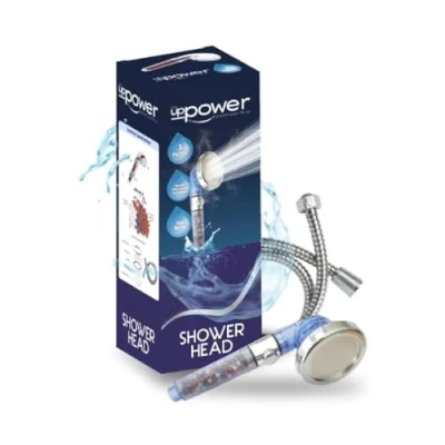 Image of Uppower Shower Head and Hose Ionic Filtered High Pressure Heads 3 Modes Adjustable Stop Button Water Saving to Increase