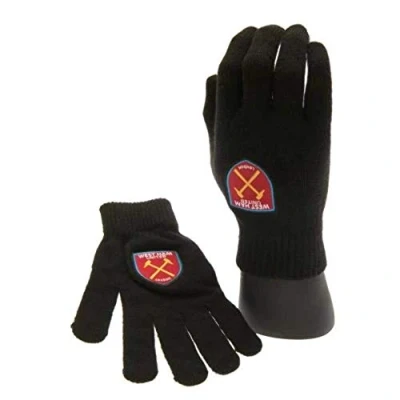 Image of Official West Ham United FC Knitted Navy Gloves