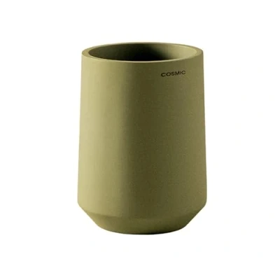 Image of COSMIC Saona Elegant Design Bathroom Loo Brush Made of Resin. Floor Toilet Holder in Olive Color