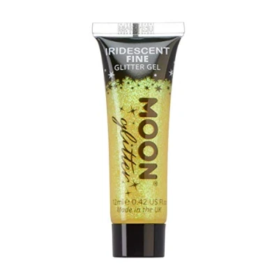 Image of Iridescent Fine Face &amp; Body Glitter Gel by Moon Yellow Cosmetic Festival Paint for Face, Body, Hair, Nails 12ml