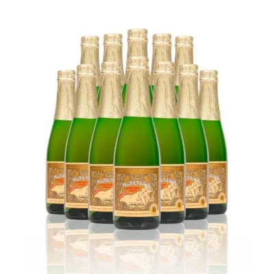 Image of Lindemans Pescheresse Belgian Lambic Fruit Peach Low Alcohol Beer 355ml Bottles 3.5% ABV (12 Pack)