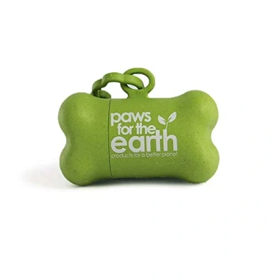 Image of Ancol Paws For The Earth Plastic Free Poop Bag Dispenser, Green