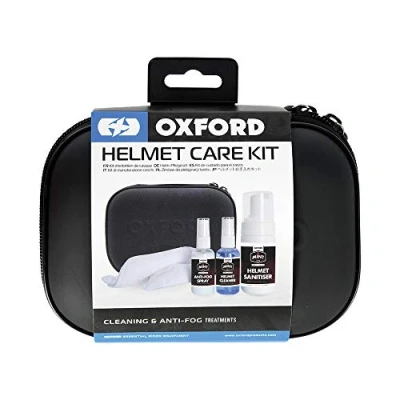 Image of OXFORD OX6384 MOTORCYCLE MOTORBIKE HELMET CARE KIT ANTI FOG VISOR CLEAN SPRAY SET