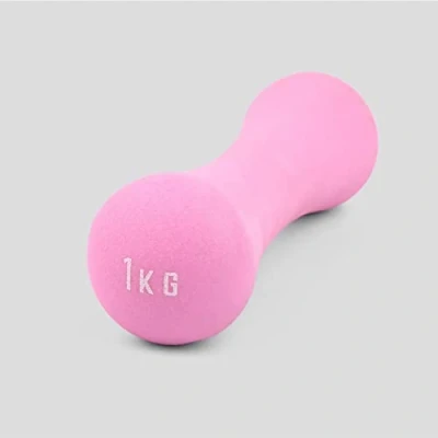Image of Phoenix Fitness RY1556 Neoprene Dumbbell Weight for Home Exercise Men, Women and Kids Arm Hand Weights Pilates Dumbbells Sold as Singles 1kg, Pink
