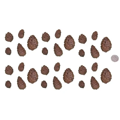 Image of 30 x Edible 3D Pine Cones icing toppers, cake cupcakes decorations (Bespoke)