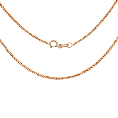 Image of Carissima Gold Women&#039;s 9 ct Rose 1 mm Spiga Chain Necklace of Length 51 cm/20 Inch