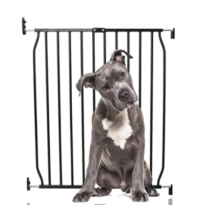 Image of Bettacare Eco Screw Fit Pet Gate, Black, 70cm 80cm, Fitted Dog Safety Gate for Puppy