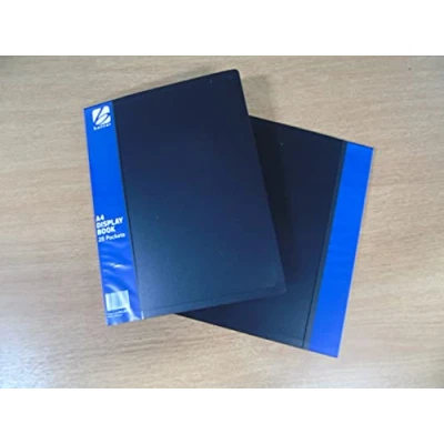 Image of A4 Title Display Book 20 Pockets, Black, Box of Books 9412003