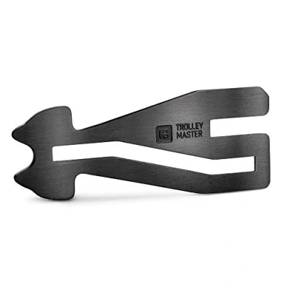 Image of FABACH Trolley Master Stainless Steel Series Shopping Release Key Ring for All Trolleys Token Opens Front Loader and Side Drawer, black,