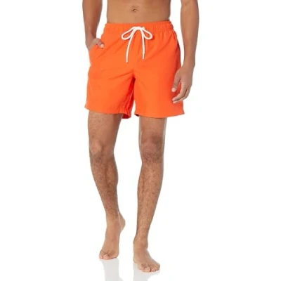 Image of Amazon Essentials Men&#039;s 7&quot; Quick Dry Swimming Trunks, Orange, L