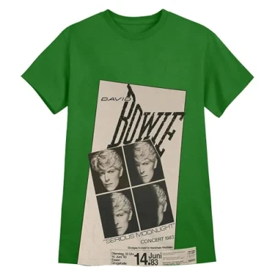 Image of David Bowie BOWTS31MGR05 T Shirt, Irish, XX Large