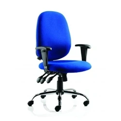 Image of Lisbon Task Operator Chair Blue Fabric