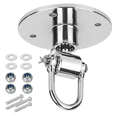 Image of Speed Bag Swivels Stainless Steel Speedbag Swivel Boxing with 360 Ball Bearing Complete Mount Hardware Kit Easy Setup On Hanging Punching Platform Stand