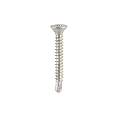 Image of TIMco 427Z BZP PVC Cuntersunk Self Drilling Screw 4.8 x 45 Zinc (Box of 500)