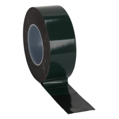 Image of Sealey Double Sided Adhesive Foam Tape 50mm x 10m Green Backing