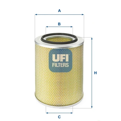 Image of 1905983 Air Filter UFI 27.183.00 299mm 243mm Insert IVECO: EuroCargo I III